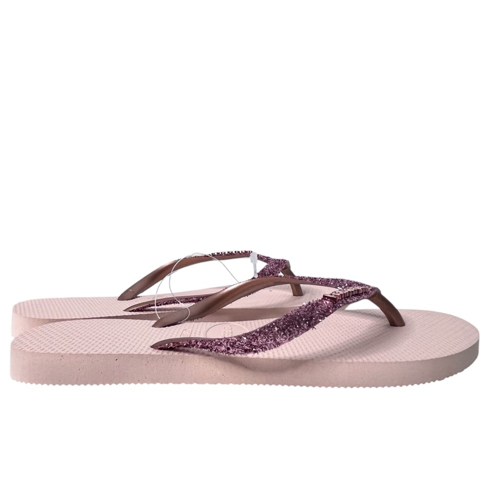 NWOT Havaianas Slim Glitter 11 Flip-Flop Ballet Rose Sandals Size 7/8